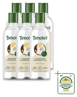 Productafbeelding van 6 x Timotei 2-in-1 Voedende Shampoo - 300 ml - Voordeelverpakking - 6 stuks