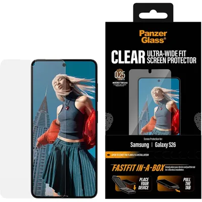 Productafbeelding van PanzerGlass Ultra Wide Fit FastFit in-a-box Screenprotector voor de Samsung Galaxy S26