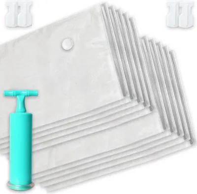Produktbild von 10x Vakuumbeutel Lebensmittel Set Vakuumierbeutel 35x25cm Sous Vide Beutel Pumpe