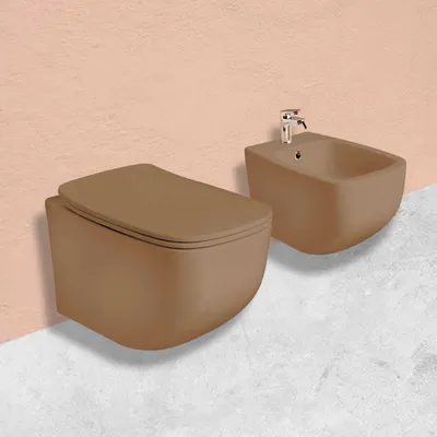 Produktbild von Spülrandloses Wand-WC und Bidet mit WC-Sitz mit Absenkautomatik | Mozart
