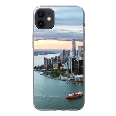 Produktbild von MuchoWow® Handyhülle Schutzhülle Hülle für iPhone 12 mini Luftaufnahme von New York Silikon Softcase Handy Hülle - Bild
