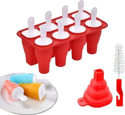 Image de Moules à glace en silicone, 8 cavités, sans BPA, réutilisables