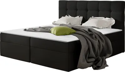Produktbild von MIRJAN24 Boxspringbett Nele, Ehebett mit zwei Bettkästen, Doppelbett mit Topper (Farbe: Soft 011, Größe: 160x200 cm)