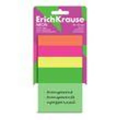 Produktbild von Haftnotizen 75mm Plastik 40 Blatt Neonfarben / transparent
