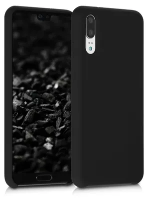 Produktbild von kwmobile Handyhülle für Huawei P20 Hülle - Case Silikon - Kabelloses Laden - Schutzhülle Cover in Schwarz