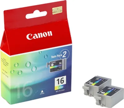 Produktbild von Canon BCI-16, Standardertrag, Cyan, Magenta, Gelb, Tinte auf Pigmentbasis, 2 Stück(e)