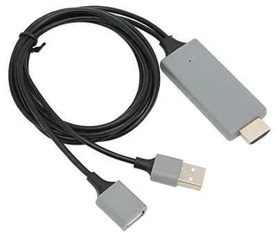 Produktbild von USB-Buchse zu HDMI-Stecker, HDTV-Adapterkabel, 1080P, HD-Multimedia-Schnittstelle – USB-zu-HDMI-Konverter für Telefon, Projektor, Fernseher – Zwar