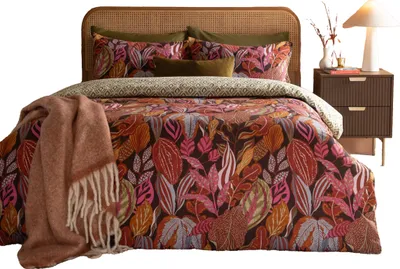 Produktbild von Furn - "Ultimate" bedruckt-Bettwäsche-Set, Samt, wendbar RV3605 (Einzelbett) (Kupfer)