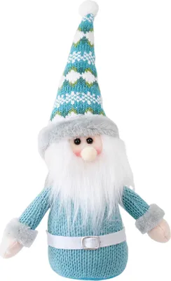 Produktbild von Weihnachtspuppe, blauer Schneemann, Weihnachtsmann, Rentier, handgefertigte Plüschfigur, Ornament, Heim- und Bürodekoration