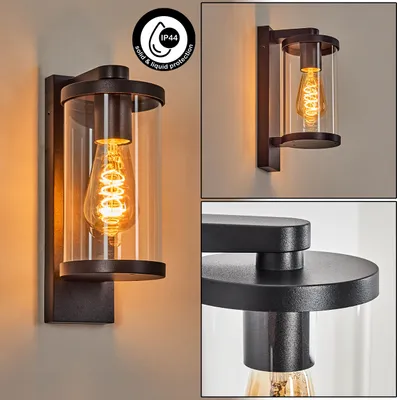 Produktbild von Salò Außenwandlampe aus Metall/Glas in Schwarz/Klar