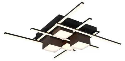 Produktbild von LED Deckenleuchte, schwarz matt, Fernbedienung, L 70 cm