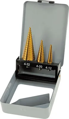 Produktbild von Hm Stufenbohrersatz 3 Tlg Hss Stahl, Metallkassette