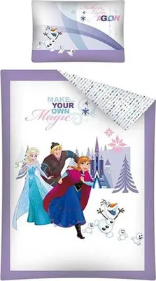 Obrázok produktu pre Ľadová kráľovná Frozen Anna Elsa Olaf Detské posteľné prádlo 40 x 60 cm + 100 x 135 cm