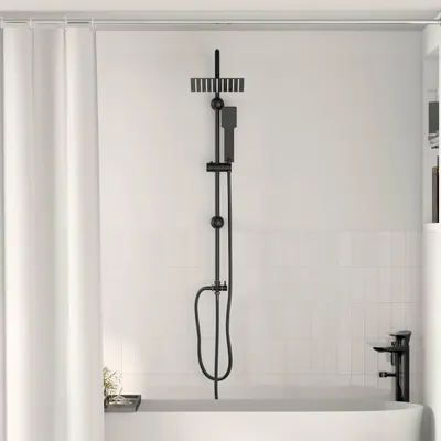 Produktbild von "Schlussverkauf" Duschsystem Schwarz 47x20x95 cm Edelstahl C17789