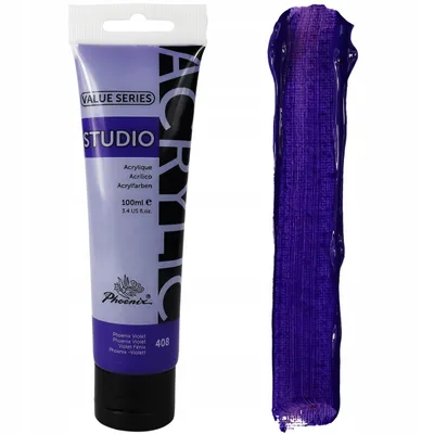 Zdjęcie produktu dla Farba Akrylowa Fioletowa Artystyczna Phoenix 408 Violet 100ml