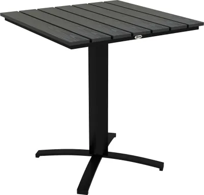 Produktbild von Terrassentisch, für 4 Personen, Holzoptik, Aluminiumrahmen, 70 x 70 x 76 cm, Grau