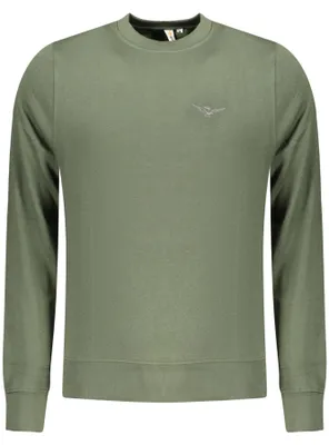 Produktbild von Grünes Herren-Sweatshirt: Militärakademie-Stil, gefüttert & elegant