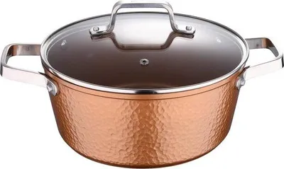 Produktbild von Famanu Kochtopf 24 cm mit Glasdeckel - 4-fache Antihaftbeschichtung