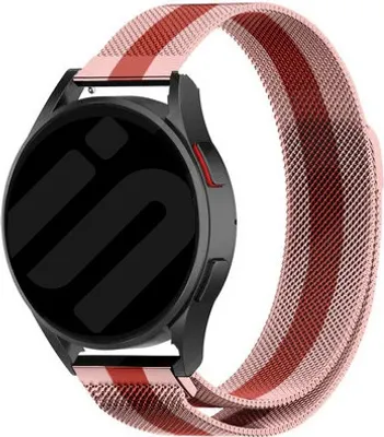 Produktbild von Strap-it Samsung Galaxy Watch 6 - 40mm Milanese Armband (Rot/Rosa)