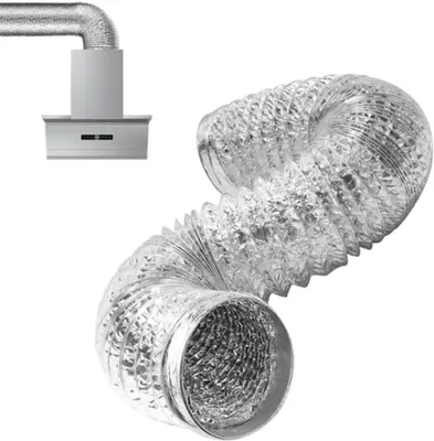 Productafbeelding van PromoHome® Flexibele aluminium luchtaansluiting, 2 meter - 100 mm diameter - Flexibel buis voor airconditioning, droger, afzuigkap en ventilatie