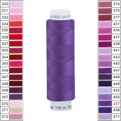 Produktbild von Nähgarn 10 x 100m Unipoly 120 Tex14x2 Universalnähgarn Allzweckgarn Polyester 2v6 Farbwahl, Farbe:457
