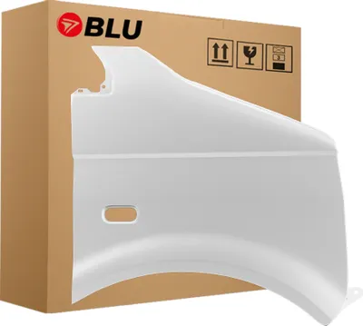 Zdjęcie produktu dla BLU Błotnik pasujący do VW Volkswagen Transporter T5 / Multivan LB9A Prawy Biały CandyWeiss | 2003-2015 | Przedni Przód | Lakierowany | Gotowy do montażu  | Stal