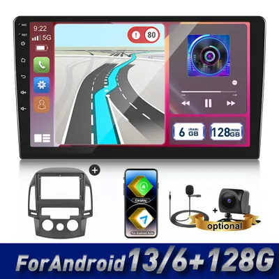 Obrázek produktu pro Autorádio - Multimediální přehrávač - MP5 přehrávač - 9" HD dotykový displej - Bezdrátové CarPlay a Android Auto
