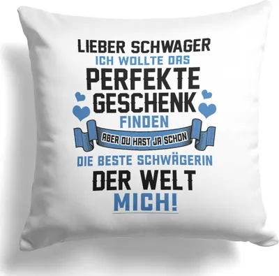 Produktbild von 22Feels Schwager Geschenk Hochzeit Idee Geburtstag Herrentag Deko Weihnachten Männer Kissen Dekoration Spruch Wohnaccessoire Wohnzimmer Schlafzimmer Couch