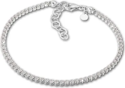 Image de SilberDream Bracelet Femme Zirconia 925 Argent scintillant 18-21cm blanc SDA1028W