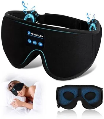 Produktbild von Sommerschlaf-Schnelllösung mit drahtlosem Ohrhörer, 3D-Halsband und Bluetooth-Lautsprecher für Seiten- und Rückenschläferinnen