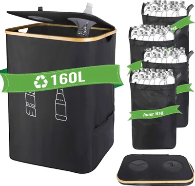Obrázek produktu pro Recyklační kontejner, objem 160 litrů, víko s těsněním proti zápachu, 160 litrů