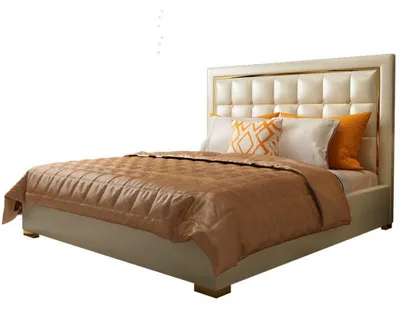 Produktbild von Bett Polster Design Luxus Doppel Betten Grau 180x200cm Schlaf Zimmer Leder Hotel