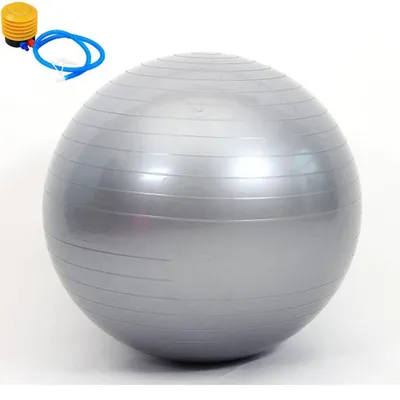 Produktbild von Gymnastikball inkl. Pumpe Fitnessball Grau Sportball Sitzball Yogaball Pilates Ball