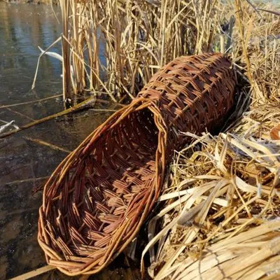 Produktbild von Nistkasten für Wildenten, Weidengeflecht, wetterfest, 95x30x30cm Innenmaße, Eingang 15cm