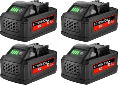 Produktbild von Akku für Elektrowerkzeuge - M18 18V Li-Ion - Ersatzakku 6500mAh 6,5Ah - wiederaufladbar - kompatibel mit 48-11-1815 48-11-1850 2604-22 2604-20 - 4er Pack
