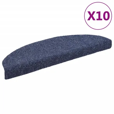 Produktbild von Selbstklebende Treppenmatten 10 Stk. Blau 65x21x4cm Nadelvlies