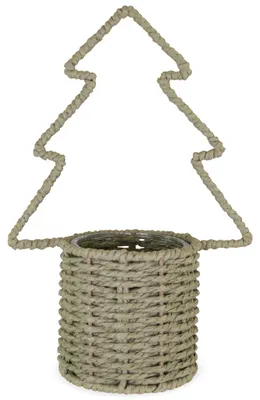 Produktbild von Pflanztopf Tannenbaum Olivgrün Ø 11,5 x 29,5 cm Weihnachten