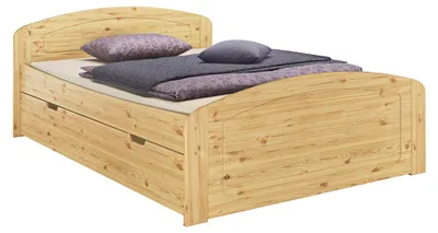 Produktbild von Funktionsbett Doppelbett 3 Bettkästen 140x200 Seniorenbett Massivholz Zuebehör wählbar V-60.50-14ohne Zubehör