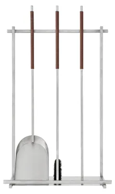 Produktbild von Blomus 68052, Kaminwerkzeug-Set, Silber, Stahl, 350 mm, 220 mm, 570 mm