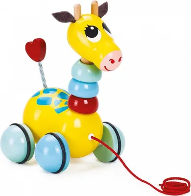 Productafbeelding van Vilac Giraffe Trekpop met Flappen – Hoogwaardig educatief speelgoed voor kinderen