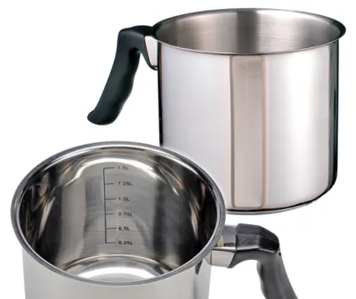 Obrázek produktu pro Nerezový hrnec s poklicí, průměr 14 cm, s termobeznou, vhodný pro indukční sporáky