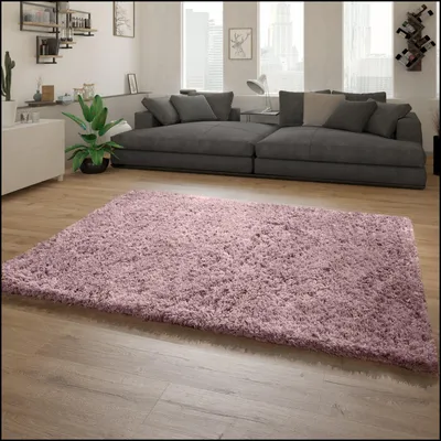 Produktbild von Hochflor Teppich Wohnzimmer Shaggy Langflor Modernes Einfarbiges Muster Grösse 200x290 cm