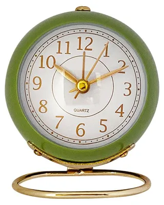 Produktbild von Kleine Tischuhr 1 Stück, Analoge Batteriebetriebene Uhr Mit Metallsockel, Für Kinderzimmer Schlafzimmer Wohnzimmer
