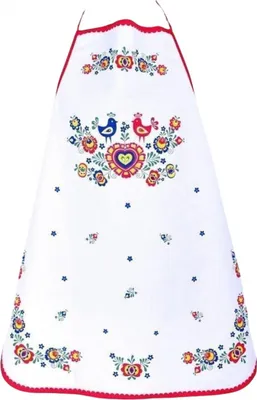 Zdjęcie produktu dla Fartuch kuchenny Folklor czerwony 64x76 cm