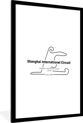 Produktbild von MuchoWow® Gerahmtes Poster China - Rennstrecke - Formel 1 60x90 cm - Poster mit Schwarzem Bilderrahmen Wandposter Rahmen Foto Bilder - Dekoration - Wandposter Wohnzimmer - Hochwertig