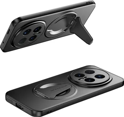 Obrázek produktu pro Pouzdro MagSafe pro Honor Magic 8 se skládacím držákem a magnetickým kroužkem, černé