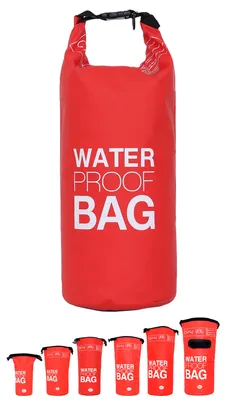 Produktbild von DonDon wasserdichter Outdoor Dry Bag Trockentasche mit Riemen - rot 2 Liter