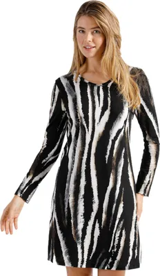 Produktbild von Nina von C. Langarm Nachthemd Animal Print 16770908 | Schwarz Größe: 40