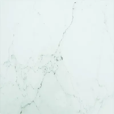 Produktbild von Möbel Tischplatte Weiß 40x40 cm 6 mm Hartglas in Marmoroptik - Tischplatten 322253