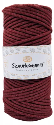 Produktbild von Sznurkomania Baumwollkordel 3mm 100m Makramee Weinrot